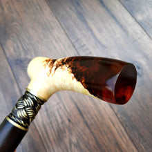 Load image into Gallery viewer, Cane Walking Stick Burl Hybrid Acryl Wood Reed Wooden Walking Cane Sticks Walking Sticks Handcrafted Handmade Cane Exclusive S3
