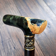 Load image into Gallery viewer, Cane Walking Stick Burl Hybrid Acryl Wood Reed Wooden Walking Cane Sticks Walking Sticks Handcrafted Handmade Cane Exclusive S4
