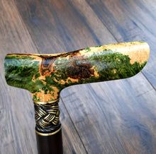 Load image into Gallery viewer, Cane Walking Stick Burl Hybrid Acryl Wood Reed Wooden Walking Cane Sticks Walking Sticks Handcrafted Handmade Cane Exclusive S7
