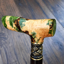 Load image into Gallery viewer, Cane Walking Stick Burl Hybrid Acryl Wood Reed Wooden Walking Cane Sticks Walking Sticks Handcrafted Handmade Cane Exclusive S7
