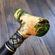 Load image into Gallery viewer, Cane Walking Stick Burl Hybrid Acryl Wood Reed Wooden Walking Cane Sticks Walking Sticks Handcrafted Handmade Cane Exclusive S7
