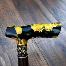 Load image into Gallery viewer, Cane Walking Stick Burl Hybrid Acryl Wood Reed Wooden Walking Cane Sticks Walking Sticks Handcrafted Handmade Cane Exclusive S9
