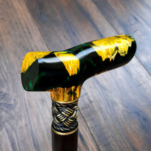 Load image into Gallery viewer, Cane Walking Stick Burl Hybrid Acryl Wood Reed Wooden Walking Cane Sticks Walking Sticks Handcrafted Handmade Cane Exclusive S9

