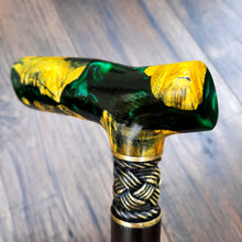 Load image into Gallery viewer, Cane Walking Stick Burl Hybrid Acryl Wood Reed Wooden Walking Cane Sticks Walking Sticks Handcrafted Handmade Cane Exclusive S9
