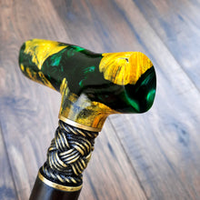 Load image into Gallery viewer, Cane Walking Stick Burl Hybrid Acryl Wood Reed Wooden Walking Cane Sticks Walking Sticks Handcrafted Handmade Cane Exclusive S9
