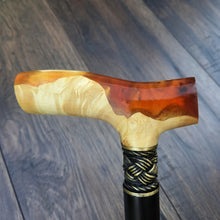 Load image into Gallery viewer, Cane Walking Stick Burl Hybrid Acryl Wood Reed Wooden Walking Cane Sticks Walking Sticks Handcrafted Handmade Cane Exclusive S13

