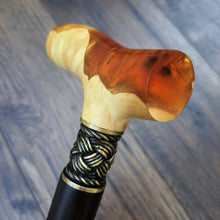 Load image into Gallery viewer, Cane Walking Stick Burl Hybrid Acryl Wood Reed Wooden Walking Cane Sticks Walking Sticks Handcrafted Handmade Cane Exclusive S13
