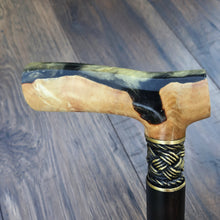 Load image into Gallery viewer, Cane Walking Stick Burl Hybrid Acryl Wood Reed Wooden Walking Cane Sticks Walking Sticks Handcrafted Handmade Cane Exclusive S14
