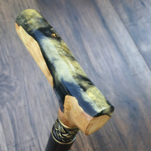 Load image into Gallery viewer, Cane Walking Stick Burl Hybrid Acryl Wood Reed Wooden Walking Cane Sticks Walking Sticks Handcrafted Handmade Cane Exclusive S14
