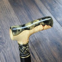 Load image into Gallery viewer, Cane Walking Stick Burl Hybrid Acryl Wood Reed Wooden Walking Cane Sticks Walking Sticks Handcrafted Handmade Cane Exclusive S14
