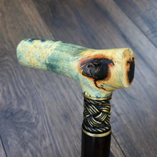 Load image into Gallery viewer, Cane Walking Stick Burl Hybrid Acryl Wood Reed Wooden Walking Cane Sticks Walking Sticks Handcrafted Handmade Cane Exclusive S16
