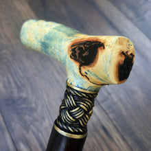 Load image into Gallery viewer, Cane Walking Stick Burl Hybrid Acryl Wood Reed Wooden Walking Cane Sticks Walking Sticks Handcrafted Handmade Cane Exclusive S16
