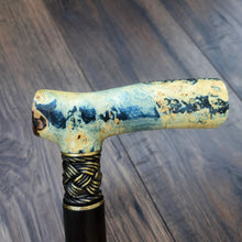 Load image into Gallery viewer, Cane Walking Stick Burl Hybrid Acryl Wood Reed Wooden Walking Cane Sticks Walking Sticks Handcrafted Handmade Cane Exclusive S16
