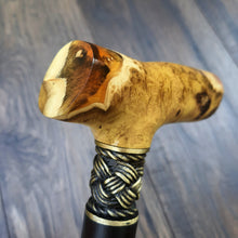Load image into Gallery viewer, Cane Walking Stick Burl Hybrid Acryl Wood Reed Wooden Walking Cane Sticks Walking Sticks Handcrafted Handmade Cane Exclusive S18
