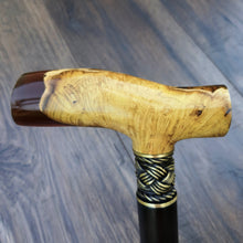 Load image into Gallery viewer, Cane Walking Stick Burl Hybrid Acryl Wood Reed Wooden Walking Cane Sticks Walking Sticks Handcrafted Handmade Cane Exclusive S19

