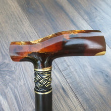 Load image into Gallery viewer, Cane Walking Stick Burl Hybrid Acryl Wood Reed Wooden Walking Cane Sticks Walking Sticks Handcrafted Handmade Cane Exclusive S19
