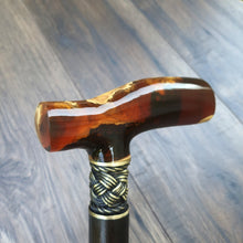 Load image into Gallery viewer, Cane Walking Stick Burl Hybrid Acryl Wood Reed Wooden Walking Cane Sticks Walking Sticks Handcrafted Handmade Cane Exclusive S19
