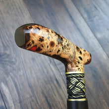 Load image into Gallery viewer, Cane Walking Stick Burl Hybrid Acryl Wood Reed Wooden Walking Cane Sticks Walking Sticks Handcrafted Handmade Cane Exclusive S21
