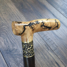 Load image into Gallery viewer, Cane Walking Stick Burl Hybrid Acryl Wood Reed Wooden Walking Cane Sticks Walking Sticks Handcrafted Handmade Cane Exclusive S23
