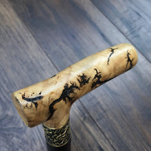 Load image into Gallery viewer, Cane Walking Stick Burl Hybrid Acryl Wood Reed Wooden Walking Cane Sticks Walking Sticks Handcrafted Handmade Cane Exclusive S23
