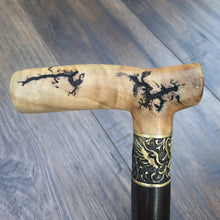 Load image into Gallery viewer, Cane Walking Stick Burl Hybrid Acryl Wood Reed Wooden Walking Cane Sticks Walking Sticks Handcrafted Handmade Cane Exclusive S23
