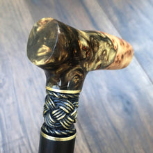Load image into Gallery viewer, Cane Walking Stick Burl Hybrid Acryl Wood Reed Wooden Walking Cane Sticks Walking Sticks Handcrafted Handmade Cane Exclusive S24
