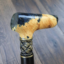 Load image into Gallery viewer, Cane Walking Stick Burl Hybrid Acryl Wood Reed Wooden Walking Cane Sticks Walking Sticks Handcrafted Handmade Cane Exclusive S25
