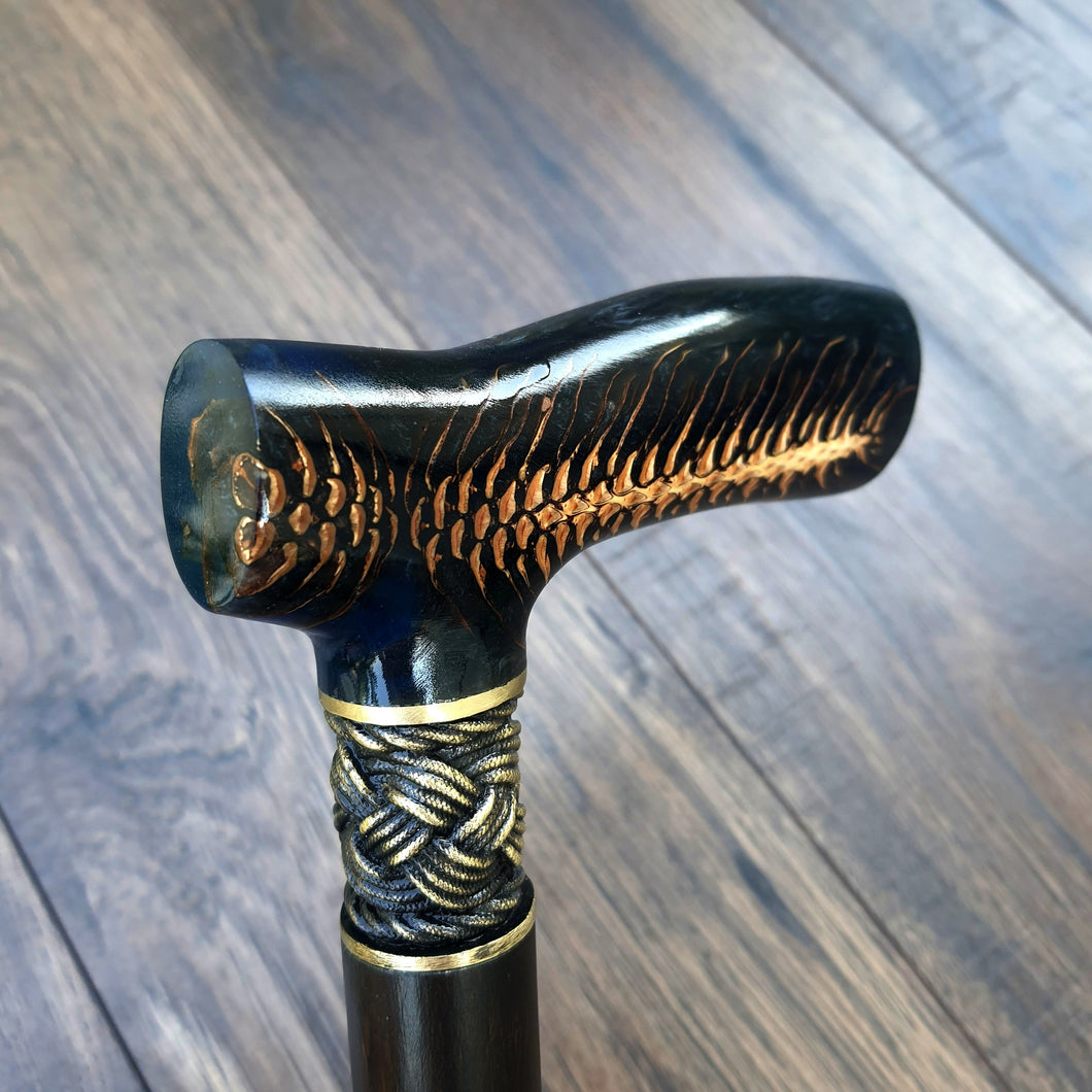 Cane Walking Stick Burl Hybrid Acryl Wood Reed Wooden Walking Cane Sticks Walking Sticks Handcrafted Handmade Cane Exclusive S26
