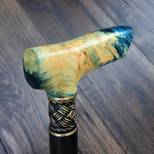 Load image into Gallery viewer, Cane Walking Stick Burl Hybrid Acryl Wood Reed Wooden Walking Cane Sticks Walking Sticks Handcrafted Handmade Cane Exclusive S29
