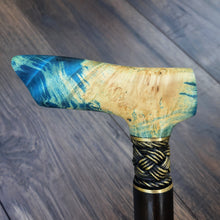 Load image into Gallery viewer, Cane Walking Stick Burl Hybrid Acryl Wood Reed Wooden Walking Cane Sticks Walking Sticks Handcrafted Handmade Cane Exclusive S29
