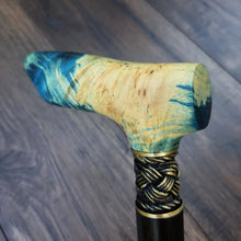 Load image into Gallery viewer, Cane Walking Stick Burl Hybrid Acryl Wood Reed Wooden Walking Cane Sticks Walking Sticks Handcrafted Handmade Cane Exclusive S29
