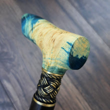 Load image into Gallery viewer, Cane Walking Stick Burl Hybrid Acryl Wood Reed Wooden Walking Cane Sticks Walking Sticks Handcrafted Handmade Cane Exclusive S29
