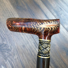 Load image into Gallery viewer, Cane Walking Stick Burl Hybrid Acryl Wood Reed Wooden Walking Cane Sticks Walking Sticks Handcrafted Handmade Cane Exclusive S31
