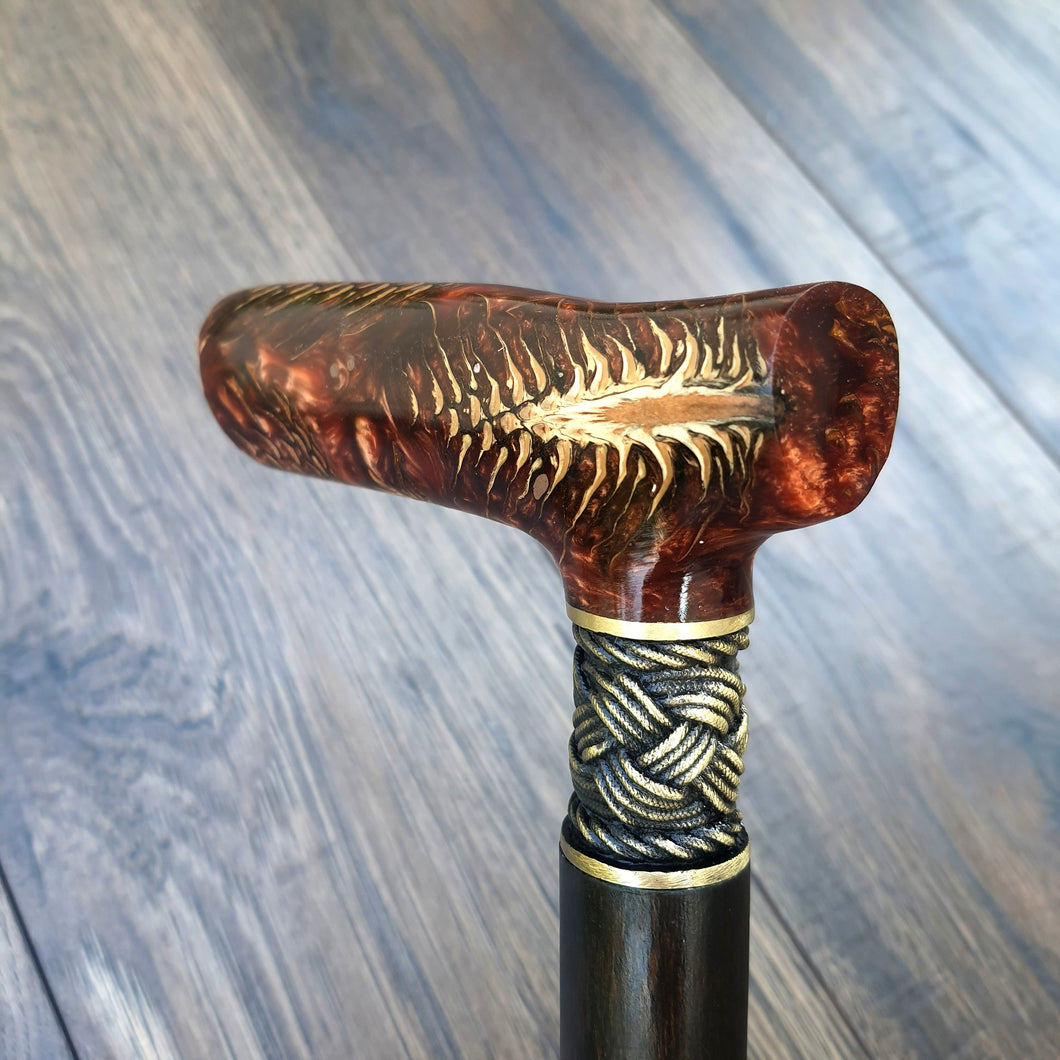 Cane Walking Stick Burl Hybrid Acryl Wood Reed Wooden Walking Cane Sticks Walking Sticks Handcrafted Handmade Cane Exclusive S31