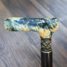 Load image into Gallery viewer, Cane Walking Stick Burl Hybrid Acryl Wood Reed Wooden Walking Cane Sticks Walking Sticks Handcrafted Handmade Cane Exclusive S34

