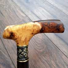 Load image into Gallery viewer, Cane Walking Stick Burl Hybrid Acryl Wood Reed Wooden Walking Cane Sticks Walking Sticks Handcrafted Handmade Cane Exclusive S35
