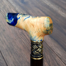 Load image into Gallery viewer, Cane Walking Stick Burl Hybrid Acryl Wood Reed Wooden Walking Cane Sticks Walking Sticks Handcrafted Handmade Cane Exclusive S36
