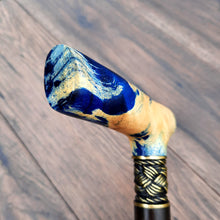 Load image into Gallery viewer, Cane Walking Stick Burl Hybrid Acryl Wood Reed Wooden Walking Cane Sticks Walking Sticks Handcrafted Handmade Cane Exclusive S36
