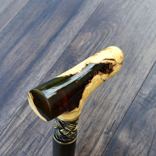 Load image into Gallery viewer, Cane Walking Stick Burl Hybrid Acryl Wood Reed Wooden Walking Cane Sticks Walking Sticks Handcrafted Handmade Cane Exclusive S37
