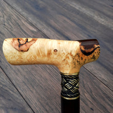 Load image into Gallery viewer, Cane Walking Stick Burl Hybrid Acryl Wood Reed Wooden Walking Cane Sticks Walking Sticks Handcrafted Handmade Cane Exclusive S37
