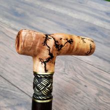 Load image into Gallery viewer, Cane Walking Stick Burl Hybrid Acryl Wood Reed Wooden Walking Cane Sticks Walking Sticks Handcrafted Handmade Cane Exclusive S38
