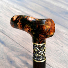 Load image into Gallery viewer, Cane Walking Stick Burl Hybrid Acryl Wood Reed Wooden Walking Cane Sticks Walking Sticks Handcrafted Handmade Cane Exclusive S39
