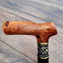 Load image into Gallery viewer, Cane Walking Stick Burl Hybrid Acryl Wood Reed Wooden Walking Cane Sticks Walking Sticks Handcrafted Handmade Cane Exclusive S41
