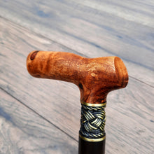Load image into Gallery viewer, Cane Walking Stick Burl Hybrid Acryl Wood Reed Wooden Walking Cane Sticks Walking Sticks Handcrafted Handmade Cane Exclusive S41
