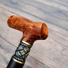 Load image into Gallery viewer, Cane Walking Stick Burl Hybrid Acryl Wood Reed Wooden Walking Cane Sticks Walking Sticks Handcrafted Handmade Cane Exclusive S41
