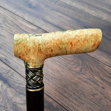 Load image into Gallery viewer, Cane Walking Stick Burl Hybrid Acryl Wood Reed Wooden Walking Cane Sticks Walking Sticks Handcrafted Handmade Cane Exclusive S42
