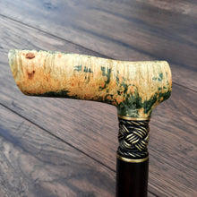 Load image into Gallery viewer, Cane Walking Stick Burl Hybrid Acryl Wood Reed Wooden Walking Cane Sticks Walking Sticks Handcrafted Handmade Cane Exclusive S42

