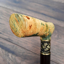 Load image into Gallery viewer, Cane Walking Stick Burl Hybrid Acryl Wood Reed Wooden Walking Cane Sticks Walking Sticks Handcrafted Handmade Cane Exclusive S42
