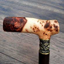 Load image into Gallery viewer, Cane Walking Stick Burl Hybrid Acryl Wood Reed Wooden Walking Cane Sticks Walking Sticks Handcrafted Handmade Cane Exclusive S44
