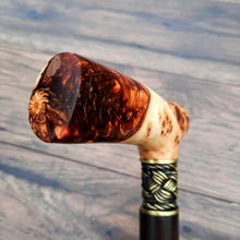 Load image into Gallery viewer, Cane Walking Stick Burl Hybrid Acryl Wood Reed Wooden Walking Cane Sticks Walking Sticks Handcrafted Handmade Cane Exclusive S44
